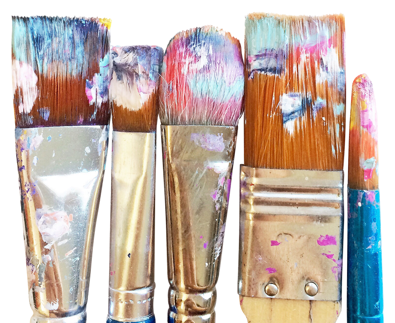 paintbrushes-with-wet-paint